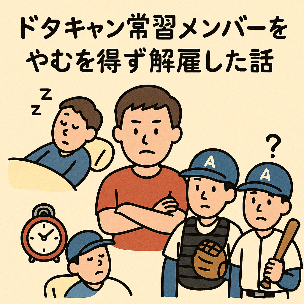 ドタキャンメンバーに困る監督